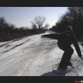 Skimboard on ice